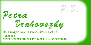 petra drahovszky business card